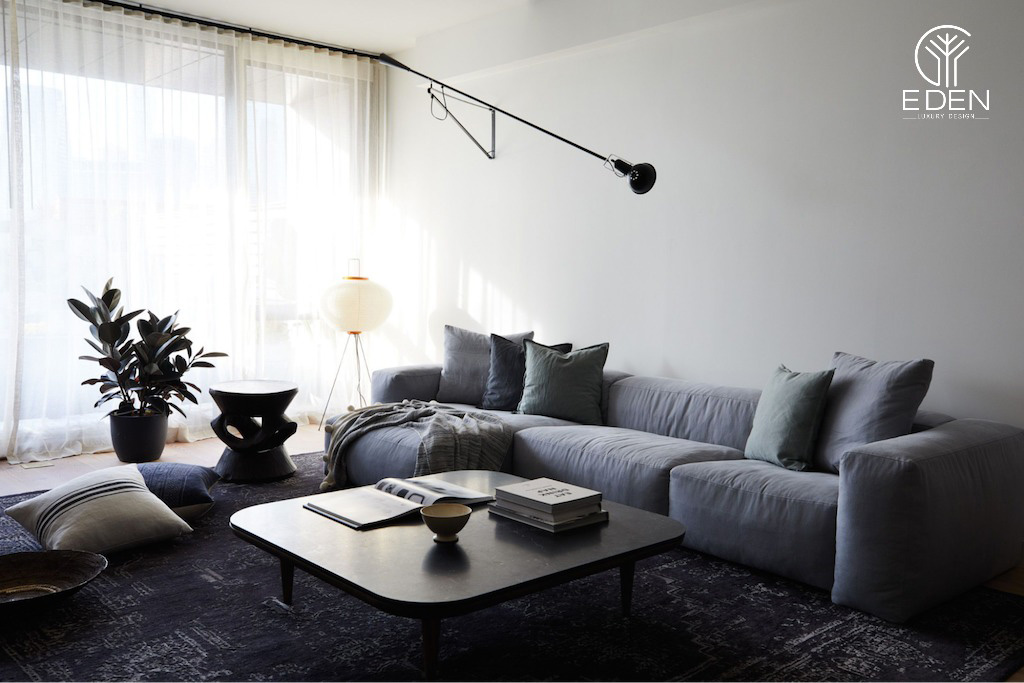 Phòng khách mang phong cách tối giản mang đến sự thoải mái trong sinh hoạt gia đình