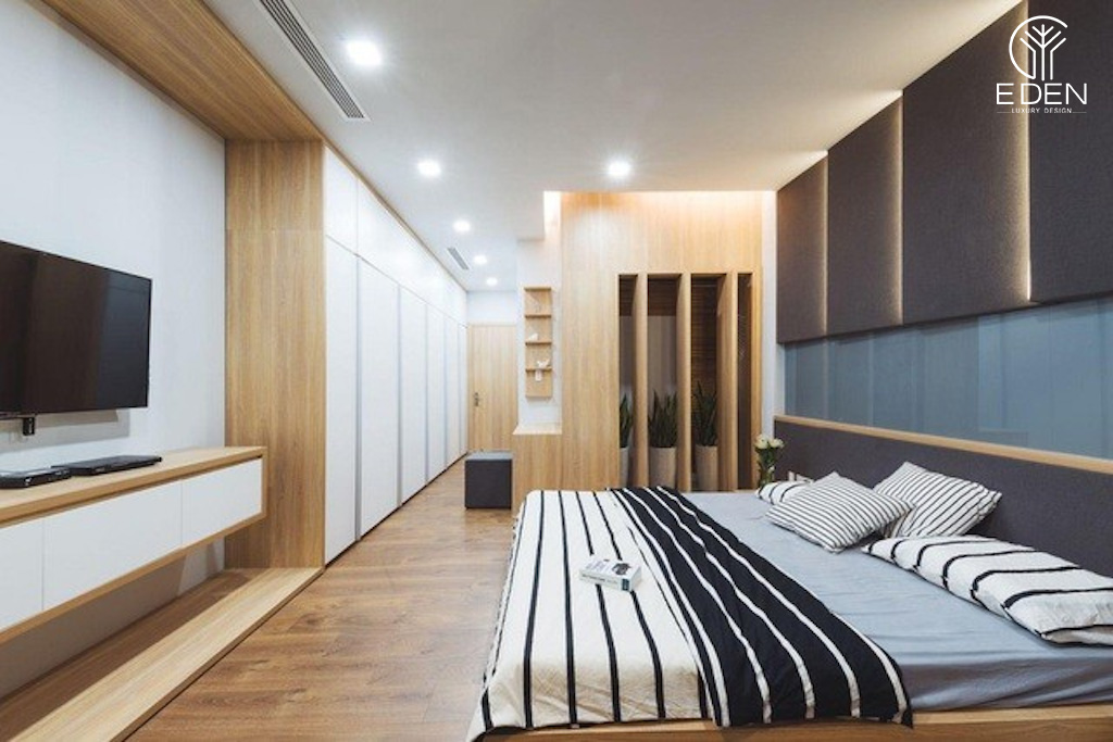 Phòng ngủ với thiết kế nội thất hiện đại, tiện nghi
