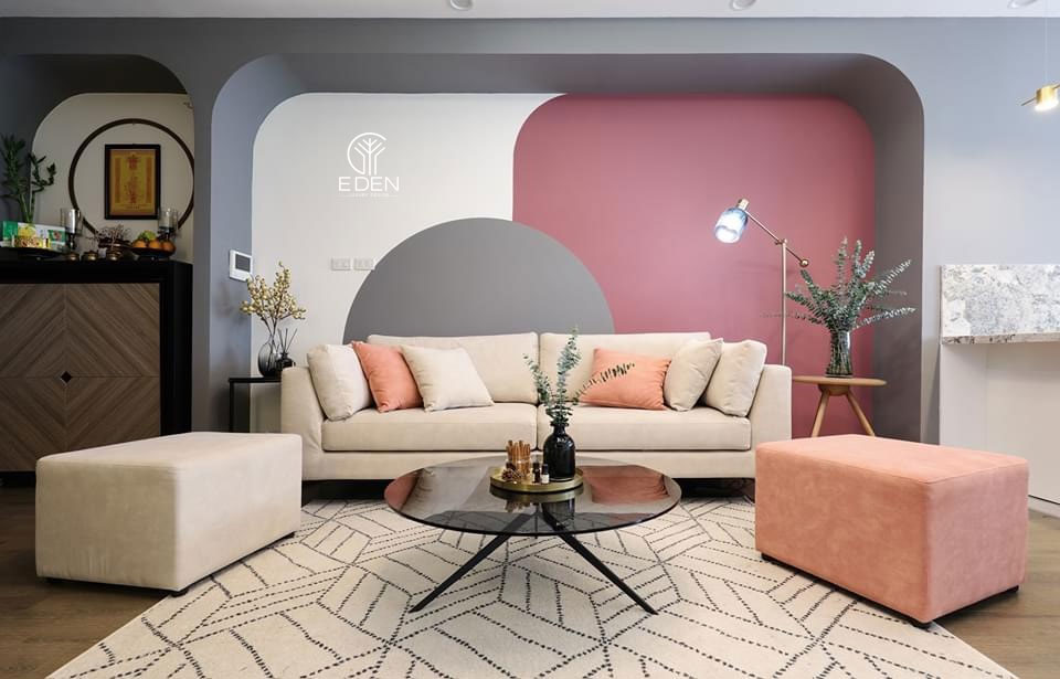 Thiết kế nội thất theo phong cách Colour Block mẫu 1