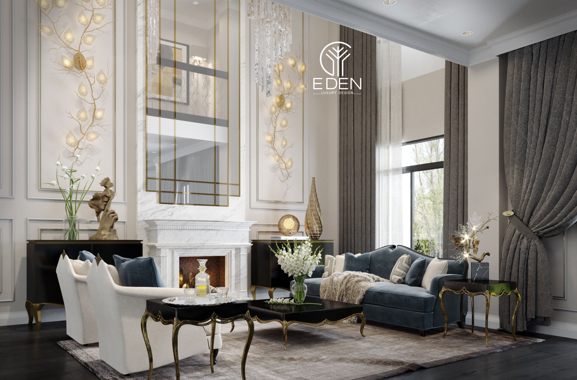Thiết kế nội thất phong cách Luxury mẫu 2