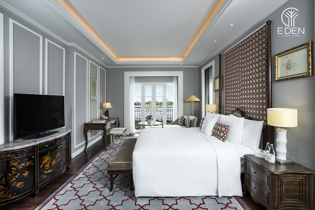Mẫu thiết kế nội thất khách sạn đẹp phong cách Indochine