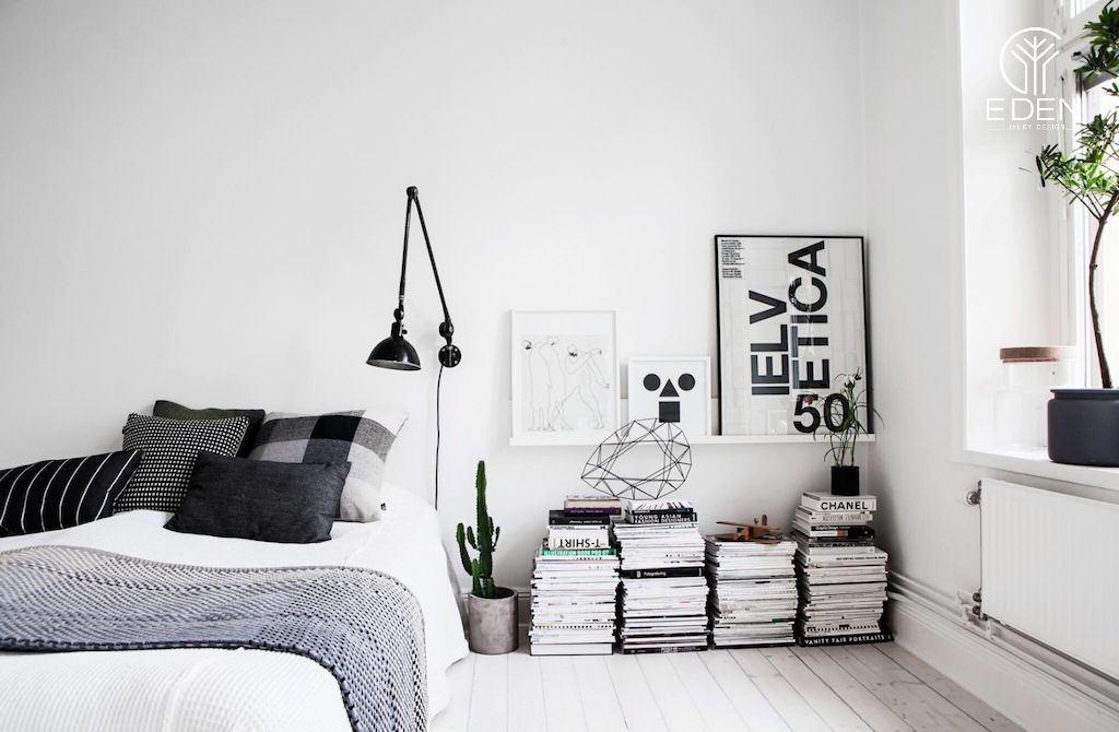 Phòng ngủ với các mẫu nội thất đơn giản, nhẹ nhàng