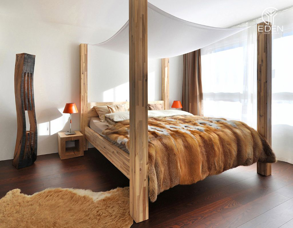 Phòng ngủ sử dụng đồ nội thất từ gỗ công nghiệp mang đến vận khí vô cùng tốt