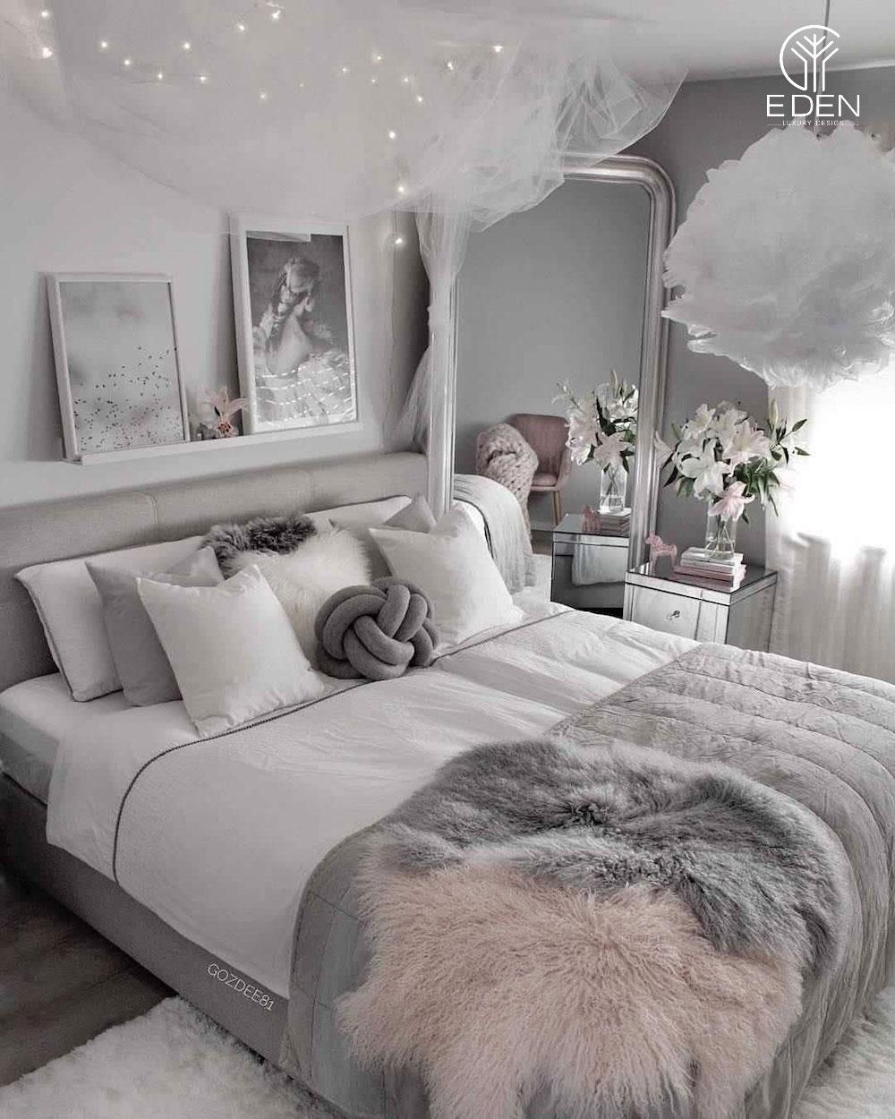 Một bộ chăn ga basic cũng rất thích hợp khi decor phòng ngủ chill cho nam nữ