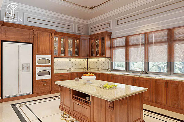Mẫu thiết kế phòng bếp đẹp bằng gỗ mẫu 4