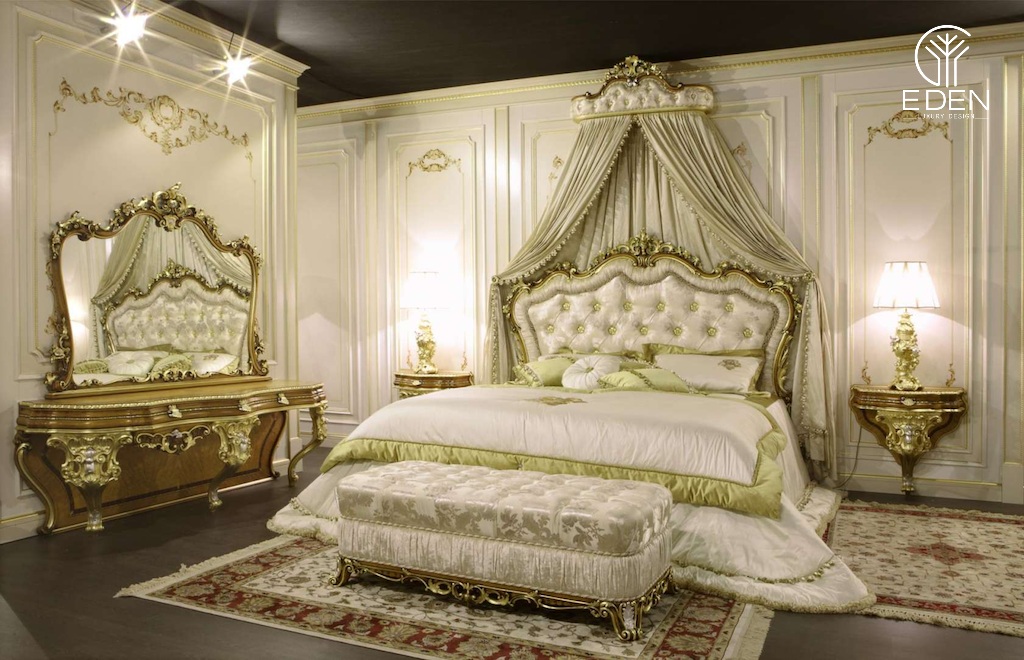 Mẫu thiết kế phòng ngủ phong cách hoàng gia châu Âu