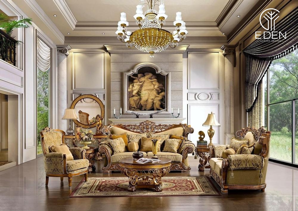 Top 50 mẫu thiết kế nội thất phòng khách tân cổ điển đẹp nhất hiện nay