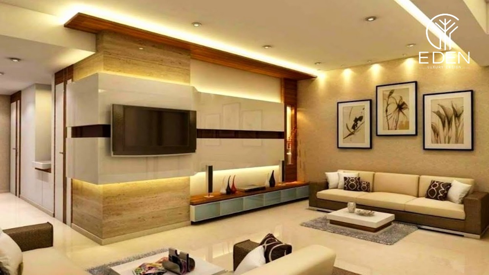 Gỗ màu sáng tăng tính thẩm mỹ, sang trọng cho không gian phòng khách