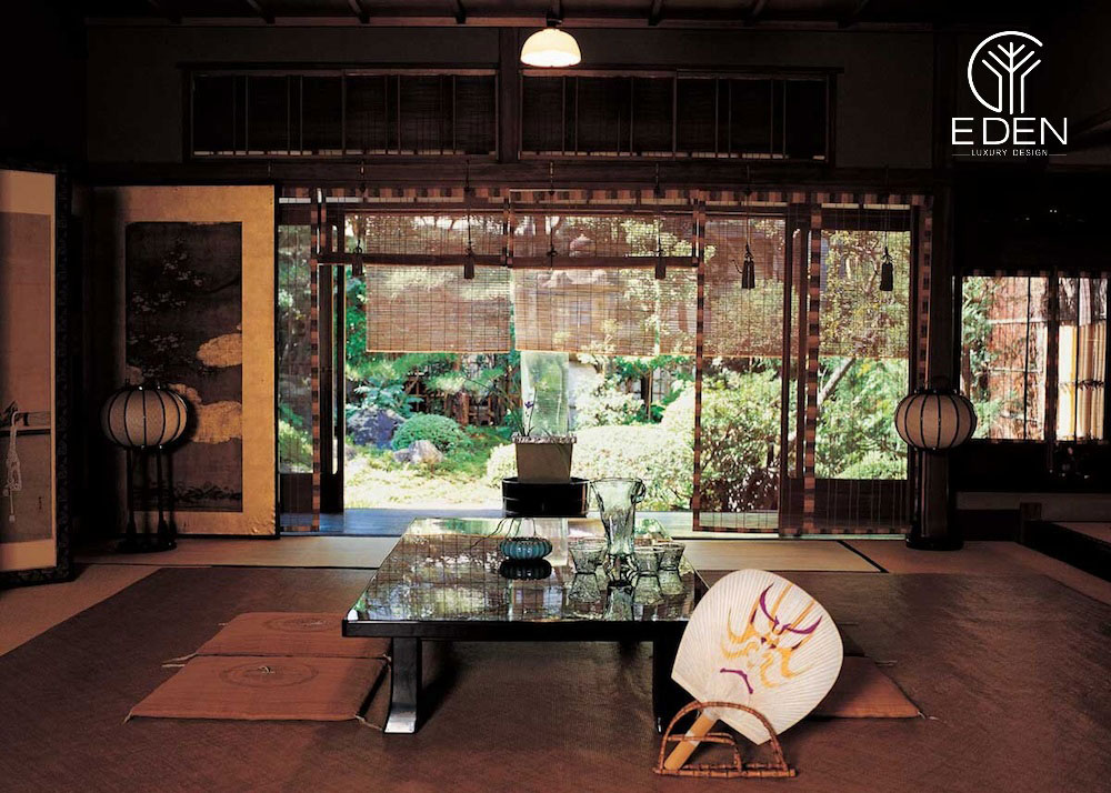 Mẫu 2: Phòng khách kiểu Nhật mang nét cổ điển của phong cách Nhật xưa