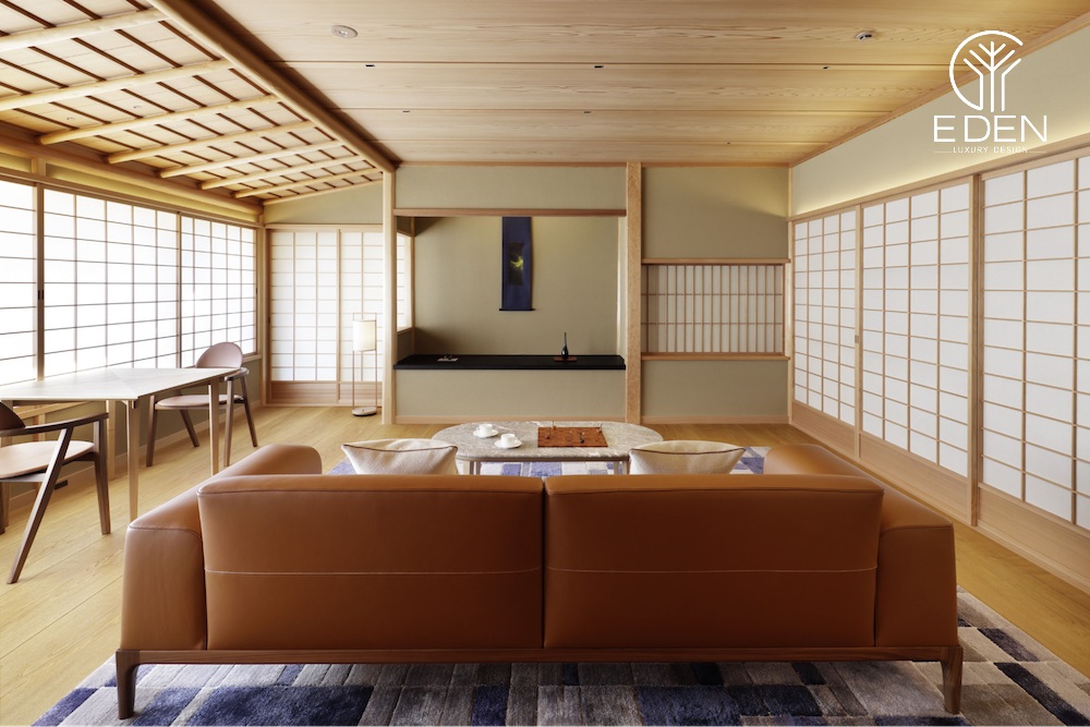 Mẫu 4: Phòng khách cửa Shoji với nhiều nét phá cách riêng biệt