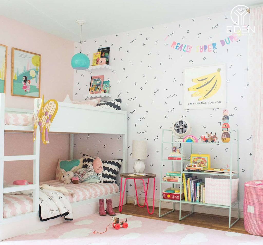 Giường tầng em bé tiết kiệm được không gian nhường chỗ cho các nội thất khác