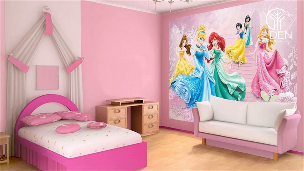 Phòng ngủ dành cho bé với cảm hứng từ câu chuyện lọ lem