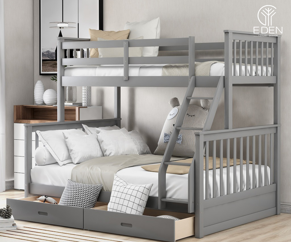Mẫu phòng ngủ sử dụng giường tầng tiện lợi cho 2 bé trai