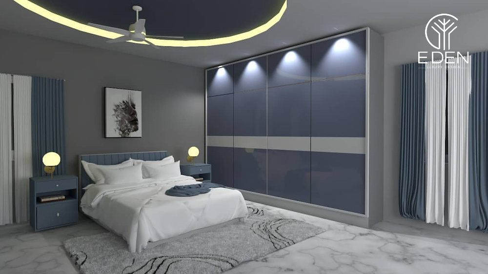 Thiết kế phòng ngủ chung cư gam màu xám giúp thư giãn tinh thần hiệu quả
