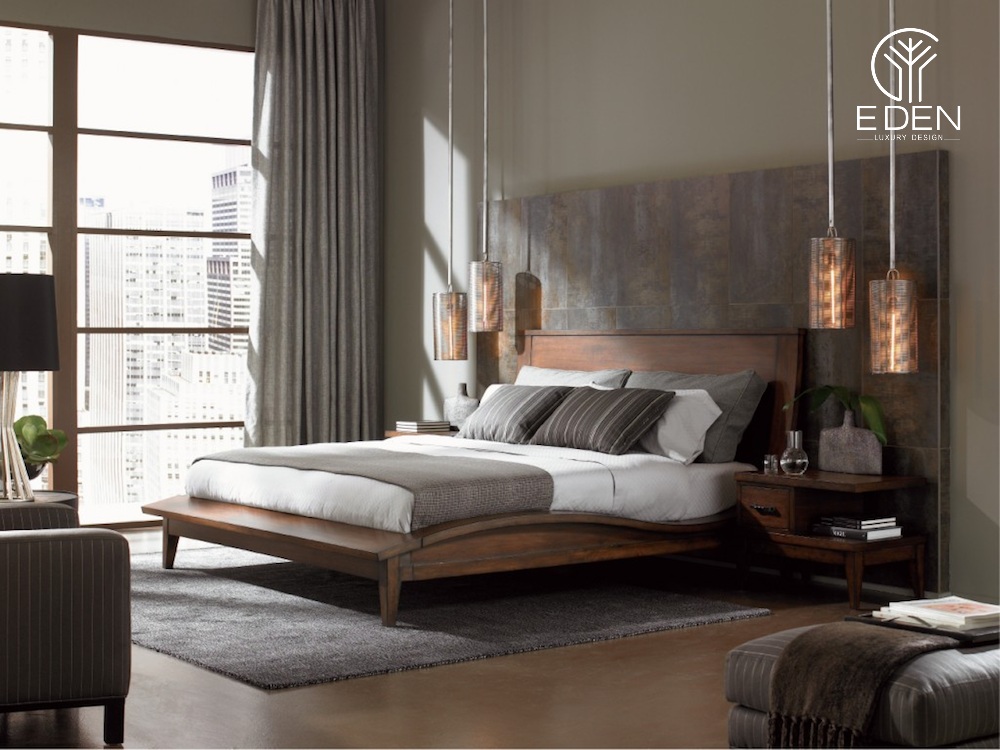 Đồ nội thất gỗ luôn được ưu tiên trong thiết kế phòng ngủ chung cư cao cấp