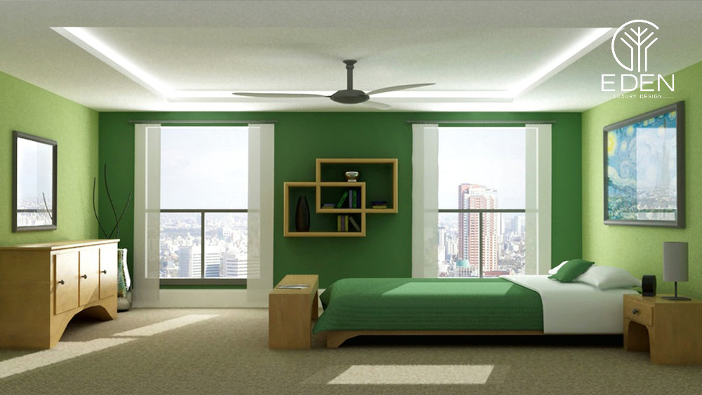 Ý nghĩa độc đáo của phòng ngủ có tone màu xanh lá
