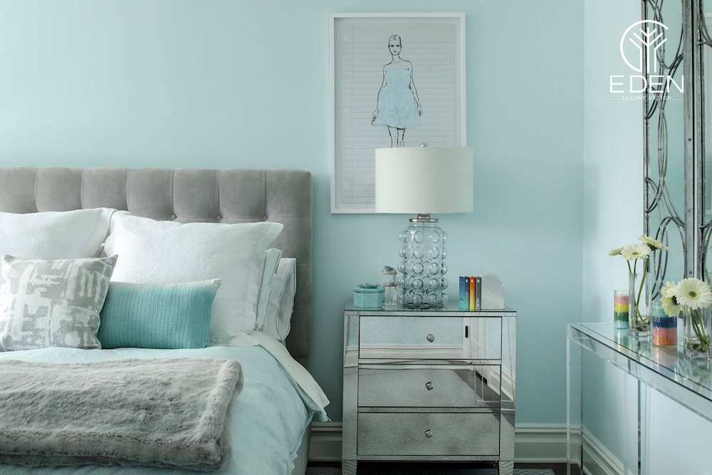 Màu xanh bạc hà tươi mát cho căn phòng ngủ của bạn