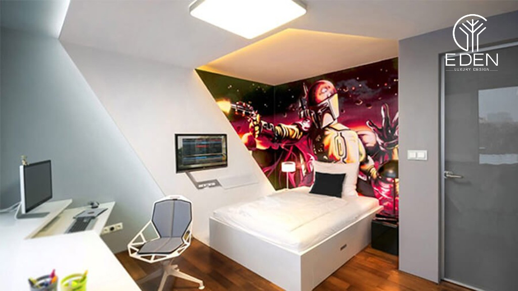 Đơn giản hóa các nội thất để tạo nên sự đơn giản dành cho phòng ngủ gaming nhưng vẫn vô cùng chuyên nghiệp