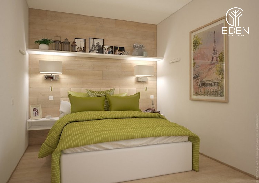 Một bộ ga giường màu xanh vô cùng nổi bật và gần gũi với môi trường