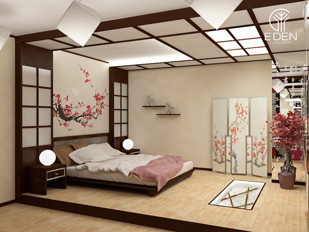 Vẻ đẹp hiện đại được thể hiện qua phòng cách phòng ngủ Nhật Bản