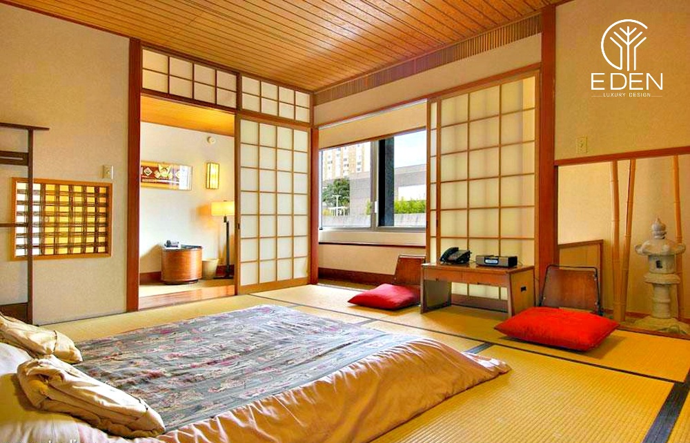 Màu sắc phòng ngủ với nội thất mang vẻ đẹp truyền thống ấm áp