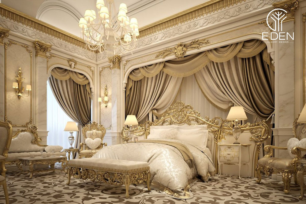 Một hoàng gia quý tộc thu nhỏ trong căn phòng ngủ Luxury sang chảnh