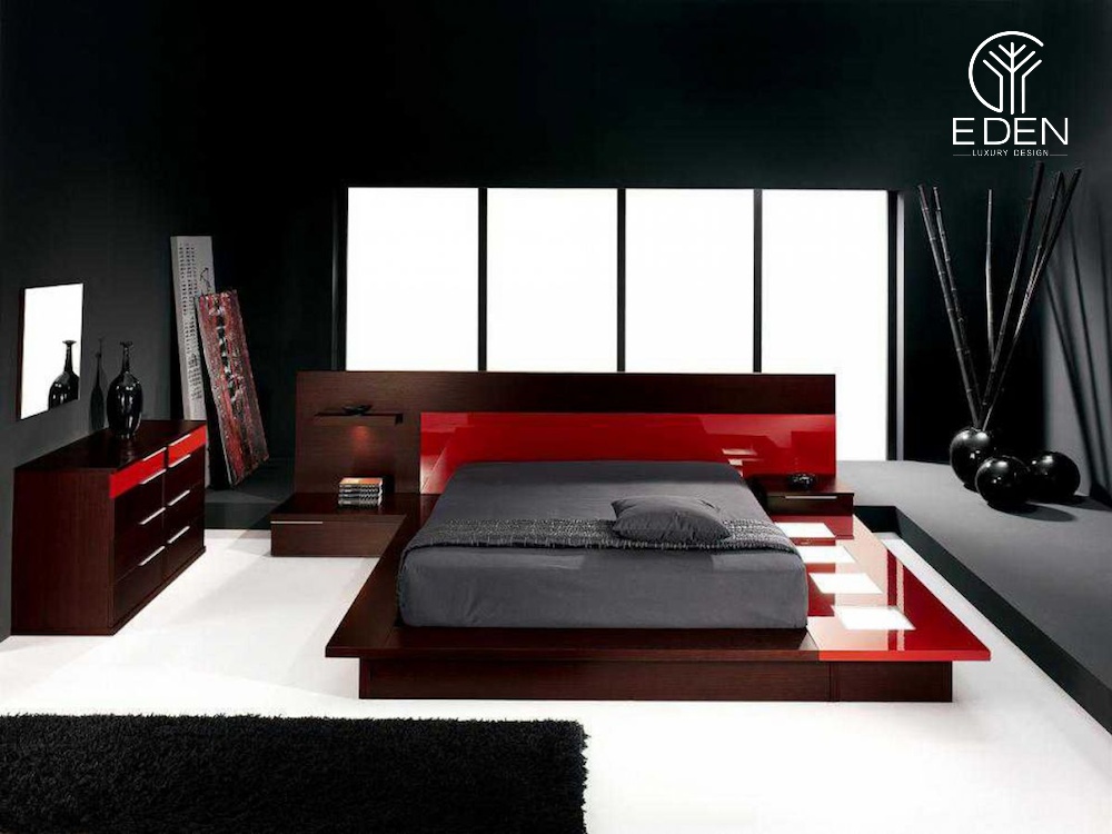 Hãy thử kết hợp tone đỏ đen cho không gian Luxury