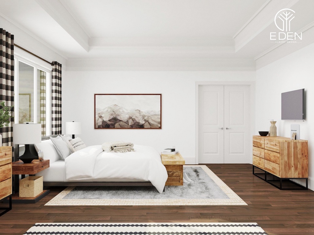 Sử dụng gỗ công nghiệp để thiết kế nội thất phòng ngủ master
