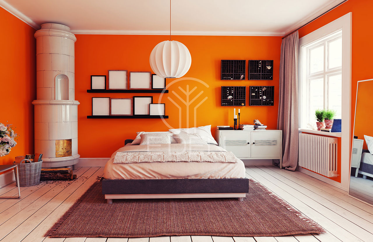 5+ mẫu phòng ngủ màu cam với nội thất đầy sức sống