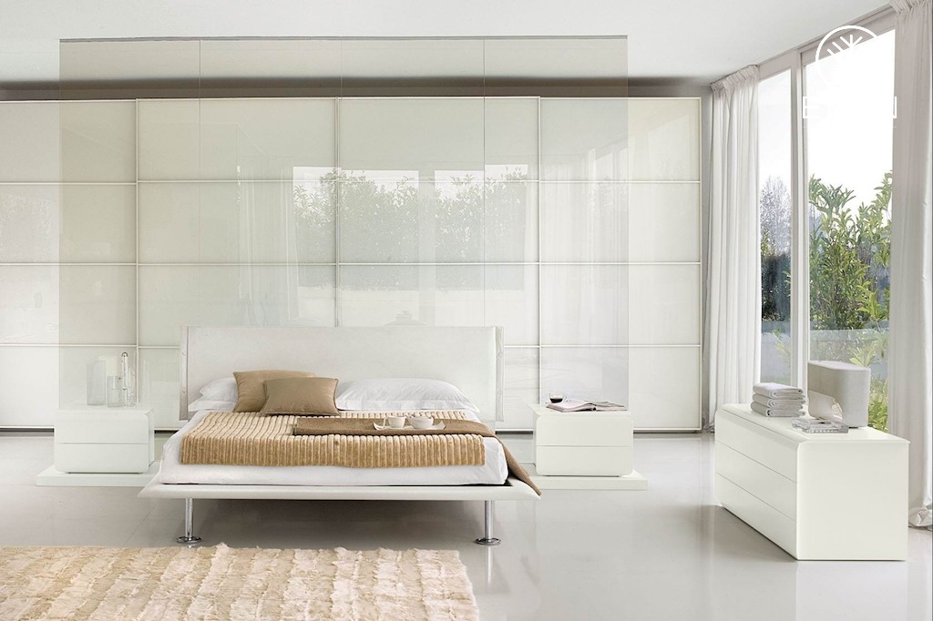 Phòng ngủ màu trắng concept hiện đại