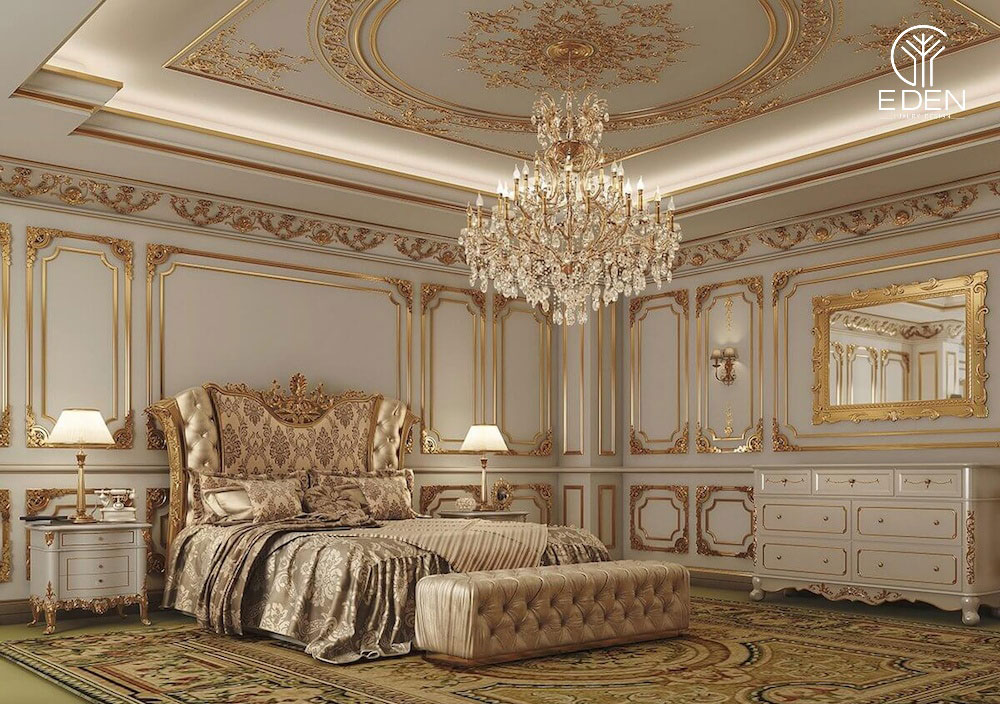 Phòng ngủ phong cách Tân Cổ Điển toát lên một vẻ kiêu sa khó cưỡng