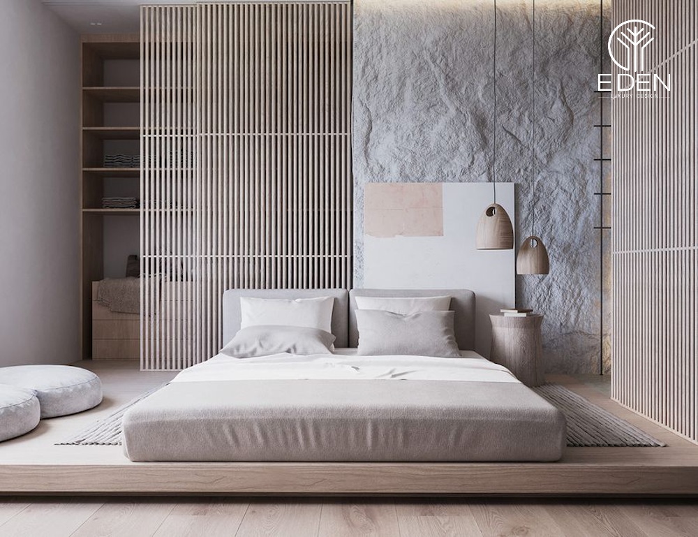 Giường ngủ với thiết kế đơn giản không cầu kỳ