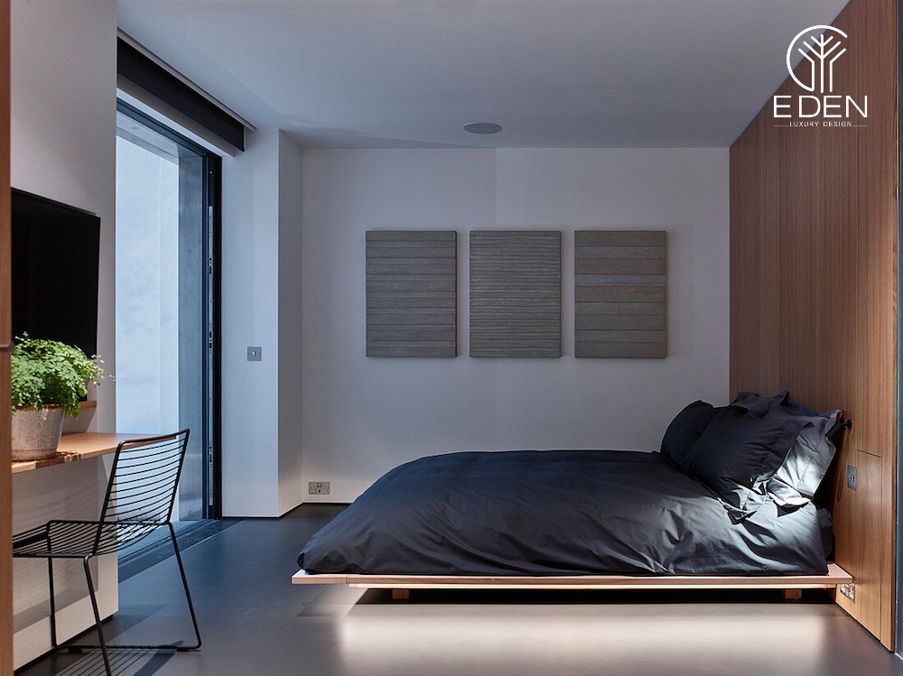 Diện tích phòng ngủ phong cách Minimalism nhỏ được thiết kế đơn giản