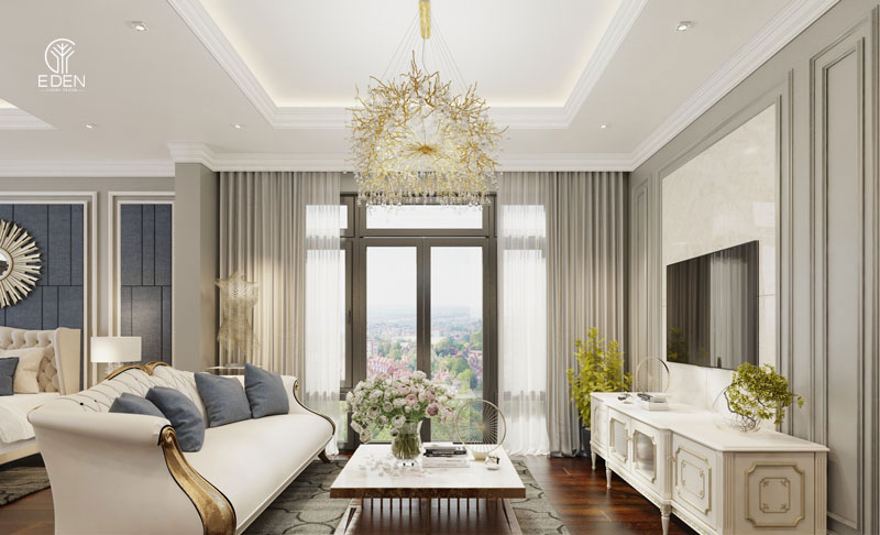 Thiết kế nội thất chung cư phong cách tân cổ điển (Neoclassical Interior) mẫu 2