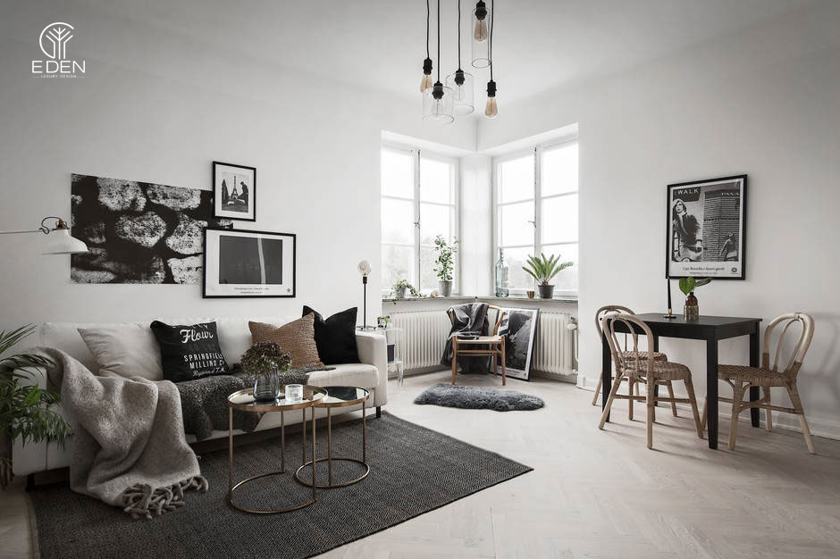 Thiết kế nội thất chung cư theo phong cách Scandinavian (Bắc âu) mẫu 2