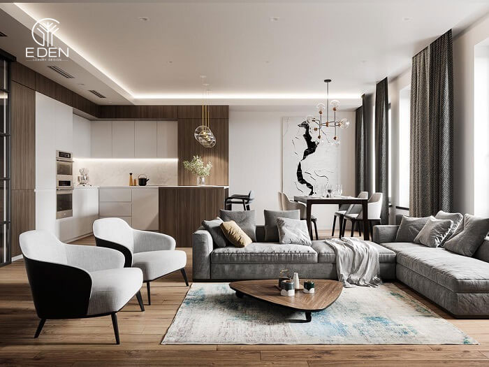 Thiết kế nội thất 130m2 mẫu 2