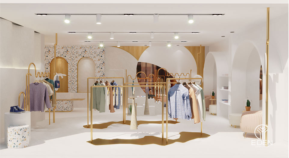 Thiết kế nội thất dành cho shop thời trang mang phong cách hiện đại