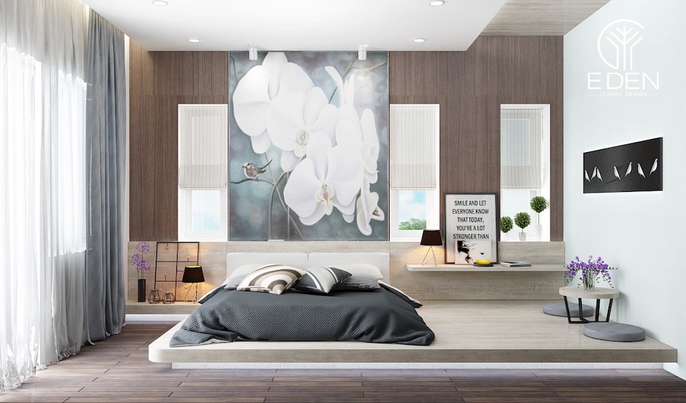 Đồ nội thất hiện đại và trẻ trung dành cho trang trí phòng ngủ nhỏ không giường