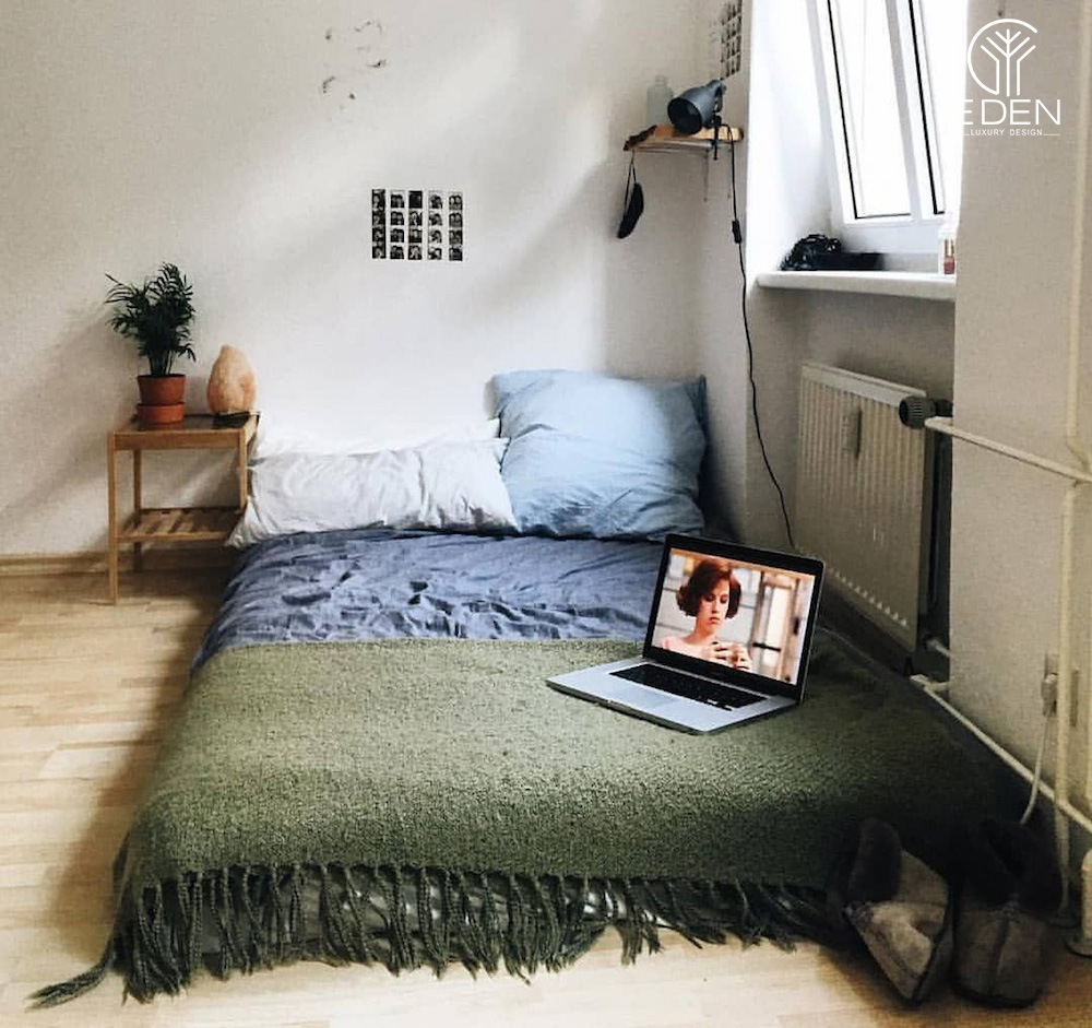 Không gian phòng ngủ được tối ưu hơn khi không sử dụng giường