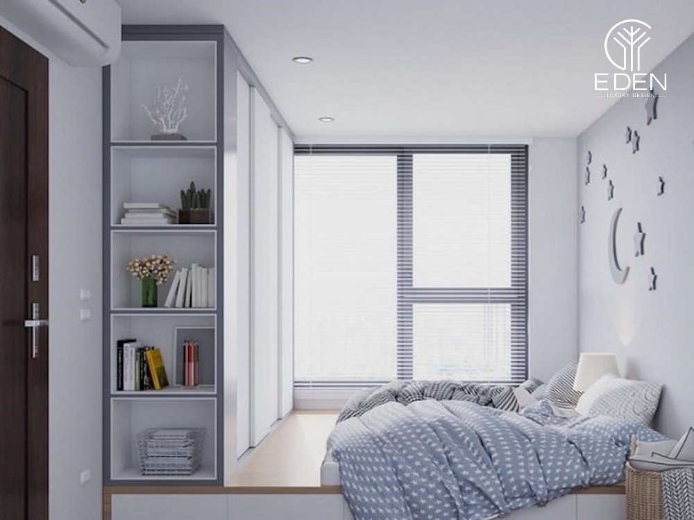 Cửa sổ thoáng mát mang lại ánh sáng tự nhiên cho căn phòng ngủ
