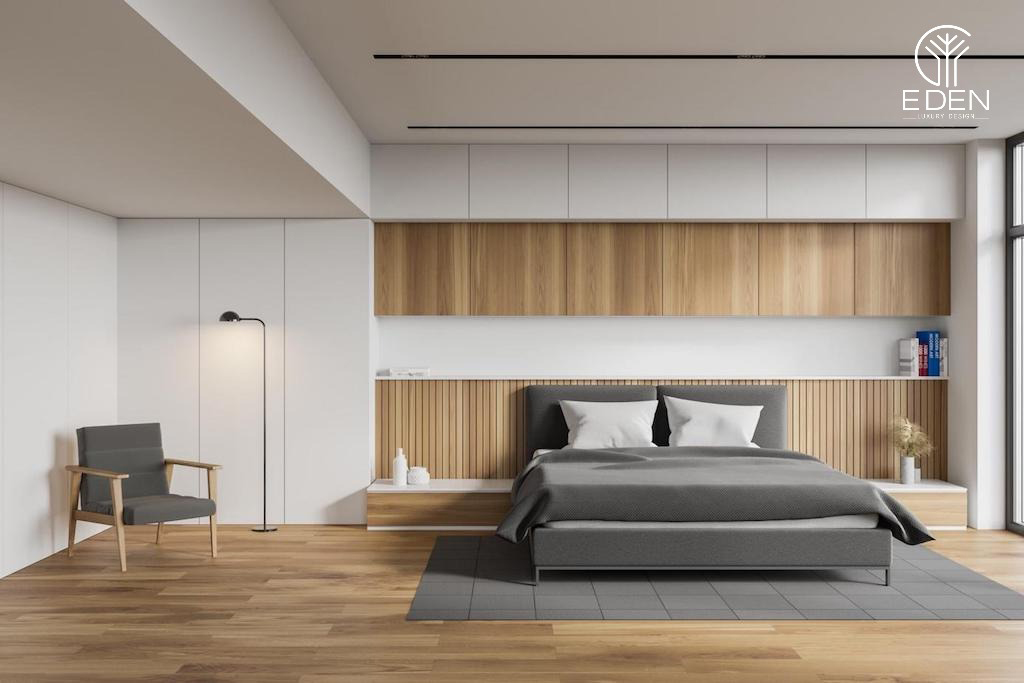 Đường nét giản đơn tinh tế mang đến sự mộc mạc và gần gũi cho không gian phòng ngủ