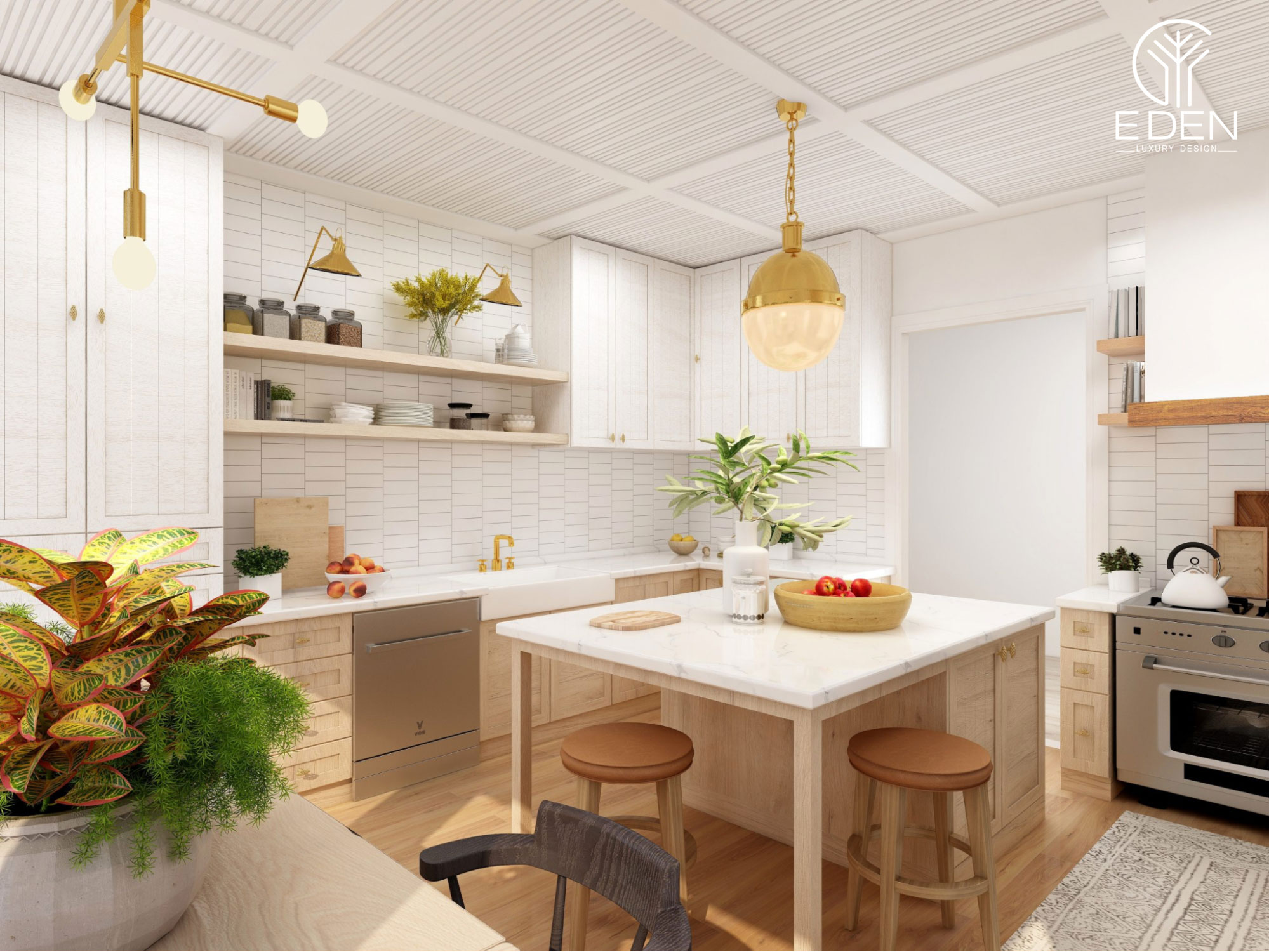 Những mẫu thiết kế phòng bếp theo phong cách Scandinavian đẹp nhất 2022 mẫu 6
