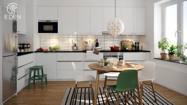Mẫu thiết kế phòng bếp theo phong cách Scandinavian cùng nội thất gỗ mẫu 3