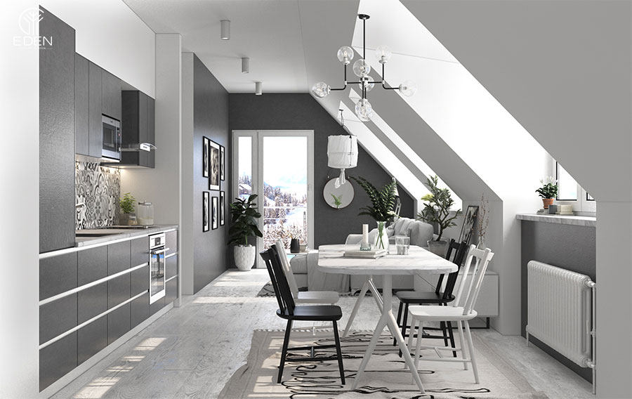 Những mẫu thiết kế phòng bếp theo phong cách Scandinavian đẹp nhất 2022 mẫu 3