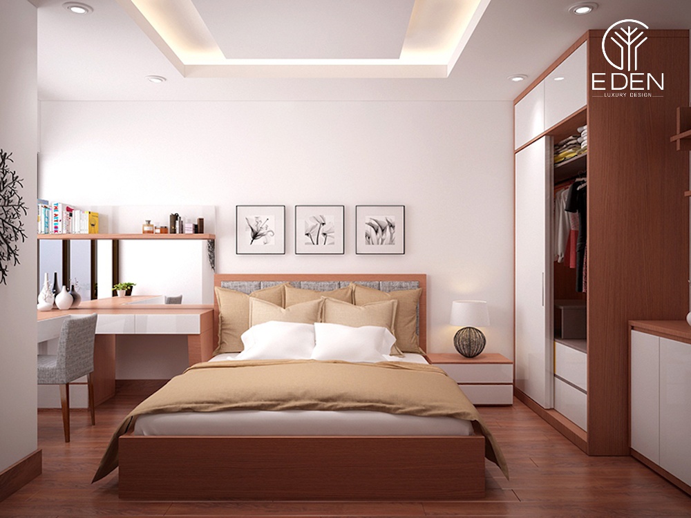 Trang trí phòng ngủ 18m2 với nội thất cơ bản hết sức đơn giản