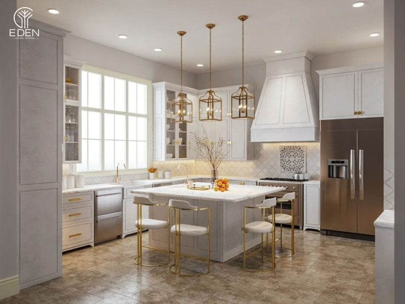 Phong cách thiết kế nội thất Luxury phòng bếp 2