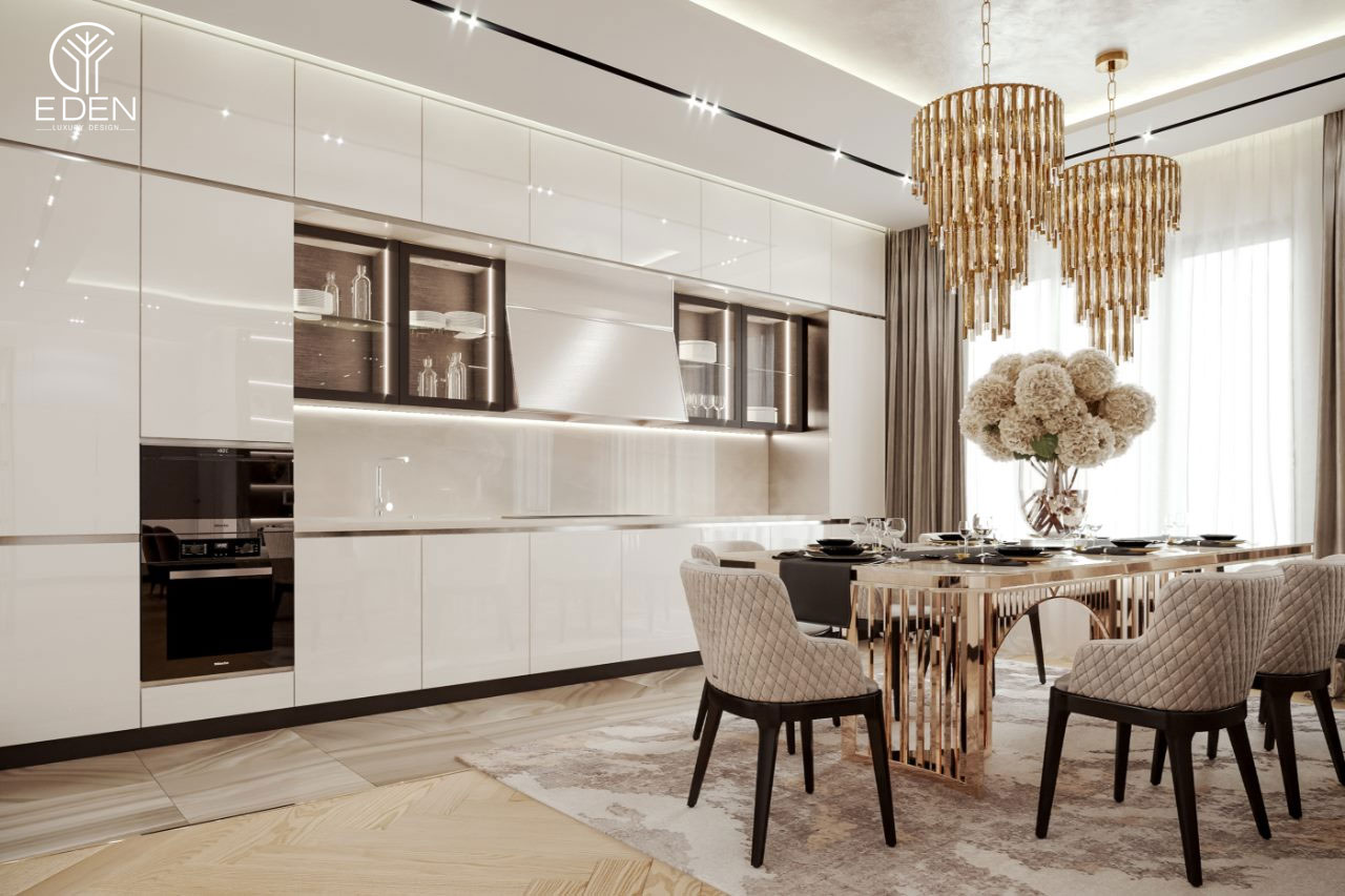 Phong cách thiết kế nội thất Luxury phòng bếp 5