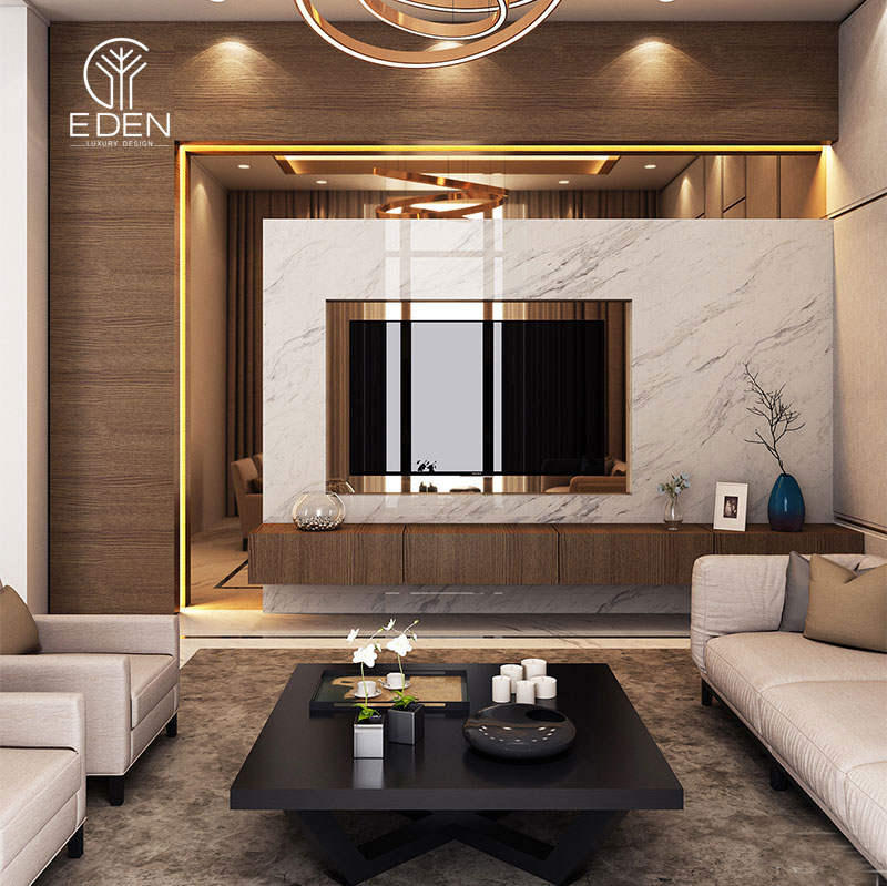 Mẫu thiết kế phòng khách theo phong cách Luxury 5