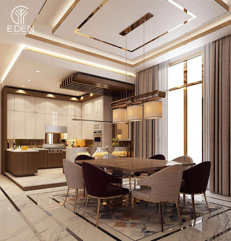 Phong cách thiết kế nội thất Luxury phòng bếp 7