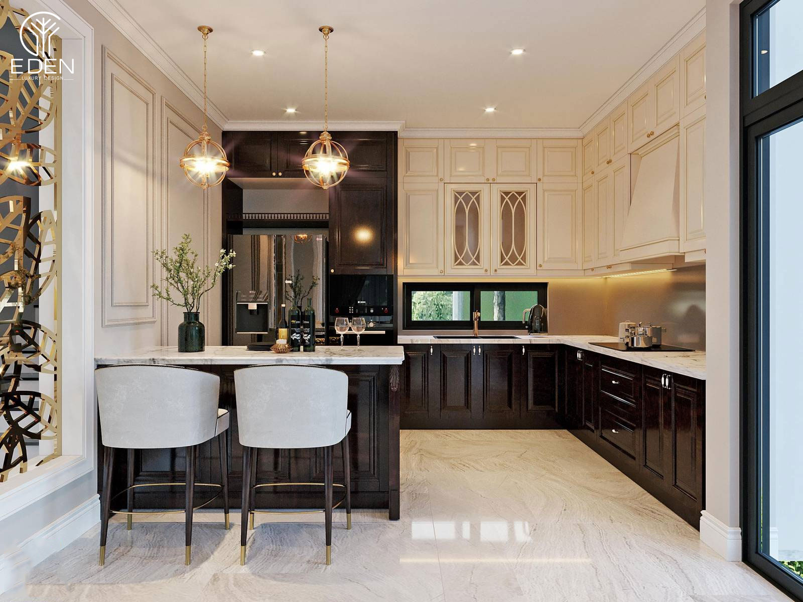 Phong cách thiết kế nội thất Luxury phòng bếp 12